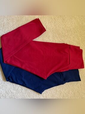 Red and Blue Ryderwear Athletic Leggings